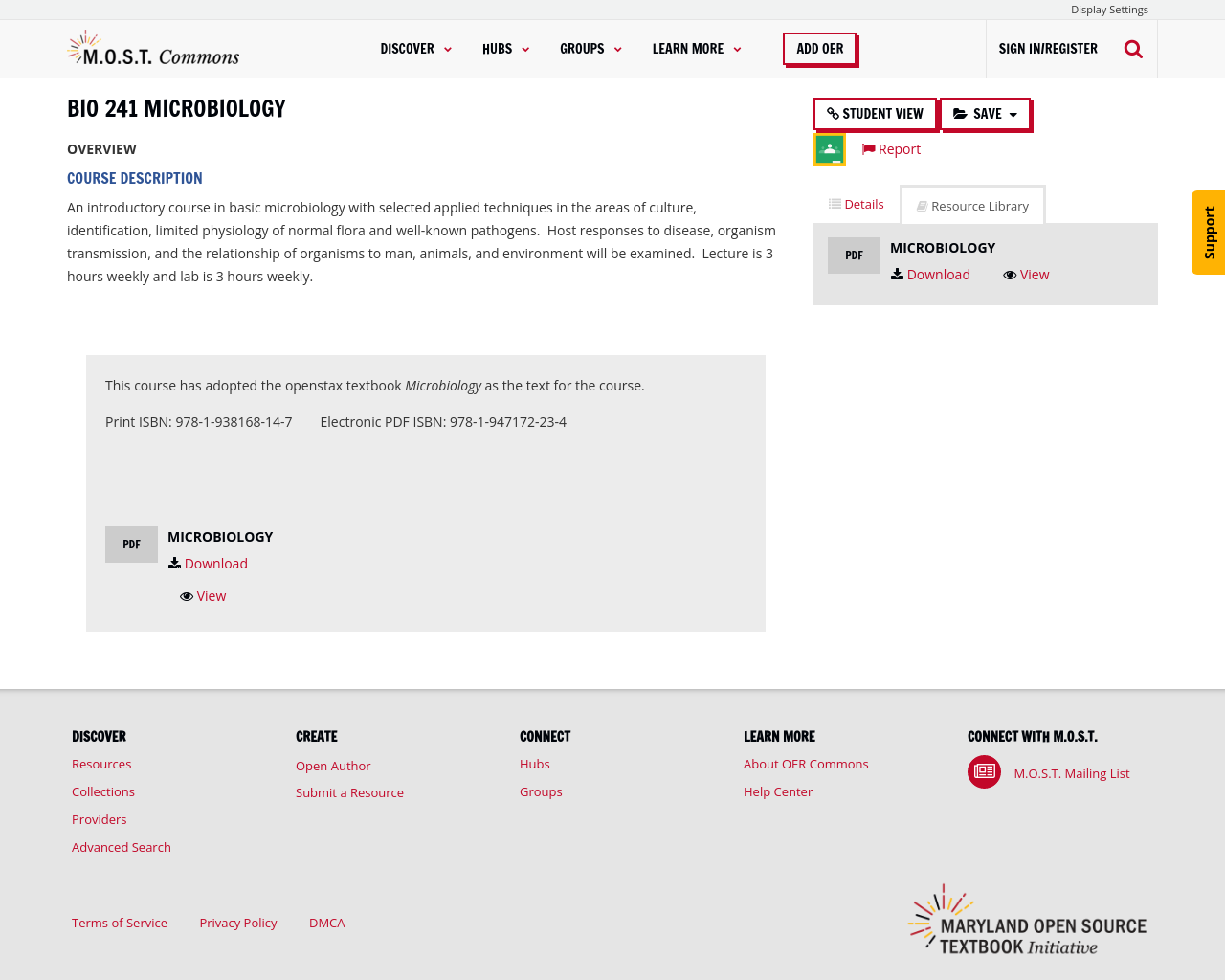 Bio 241 Microbiology Maryland Open Source Textbook (M.O.S.T.) Commons