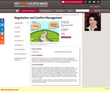 Negotiation and Conflict Management, Spring 2001