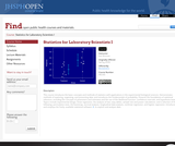 Statistics for Laboratory Scientists I