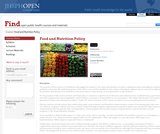 Food and Nutrition Policy