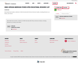 UMGC African American Studies Open Educational Resource List