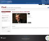 Dean's Lecture Series: 2007-2008