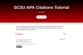 SCSU APA Style Tutorial