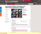 Affect: Biological, Psychological, and Social Aspects of Feelings, Spring 2013