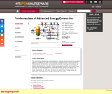 Fundamentals of Advanced Energy Conversion, Spring 2004
