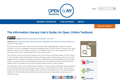 The Information Literacy User’s Guide: An Open, Online Textbook