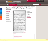 Expository Writing: Autobiography - Theory and Practice, Spring 2001