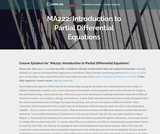 Introduction to Partial Differential Equations