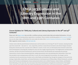 Cultural and Literary Expression in the 18th and 19th Centuries