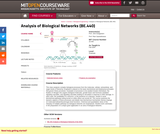 Analysis of Biological Networks (BE.440), Fall 2004