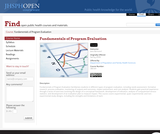 Fundamentals of Program Evaluation