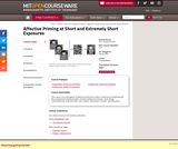 Affective Priming at Short and Extremely Short Exposures, Spring 2003