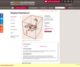 Physical Chemistry II, Spring 2008