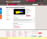 Near-Surface Geophysical Imaging, Fall 2009