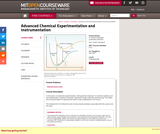 Advanced Chemical Experimentation and Instrumentation, Fall 2007