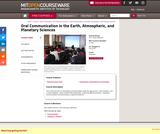 Oral Communication in the Earth, Atmospheric, and Planetary Sciences, Fall 2010