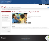 The Impact of Primary Care on Population Health