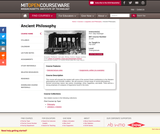 Ancient Philosophy, Fall 2004