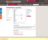 Solid Mechanics Laboratory, Fall 2003